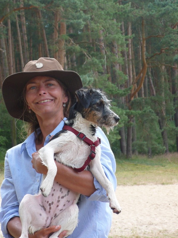 Bootshund "Babette" und ich, Photo: F. Eckenfelder